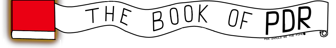 Please wash your hands before entering.
The Book of PDR