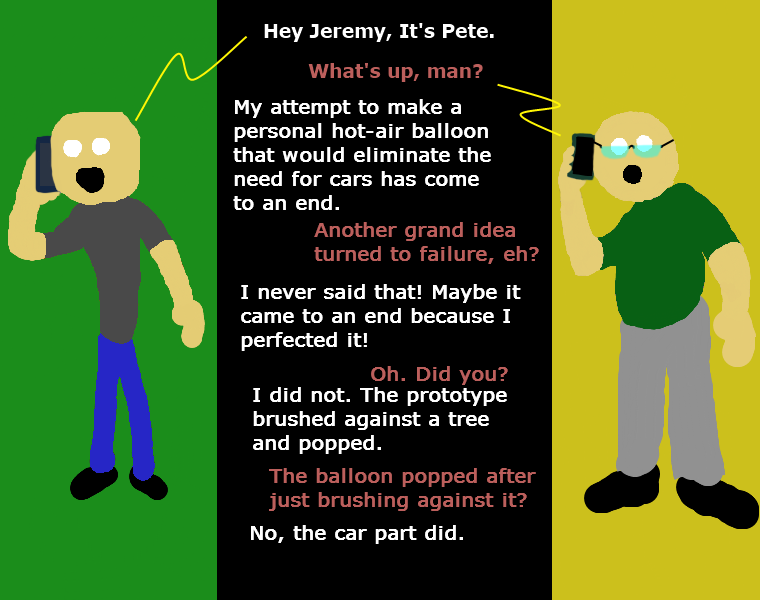 The balloon part floated away, never to be seen again, until it hit that bus.