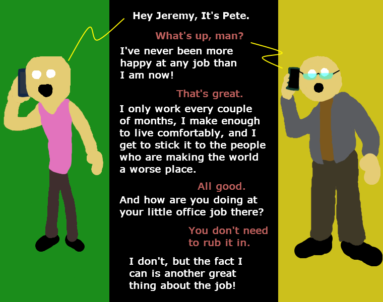 Jeremy does get free coffee.