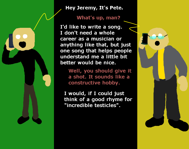 He'll also do drums.