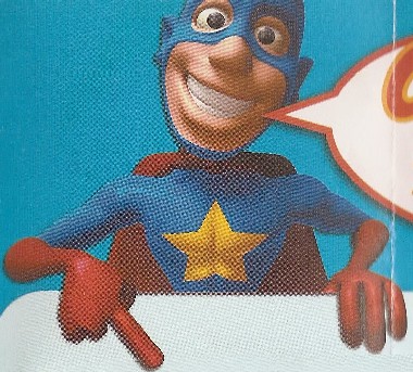 Schlub superhero from advertisement