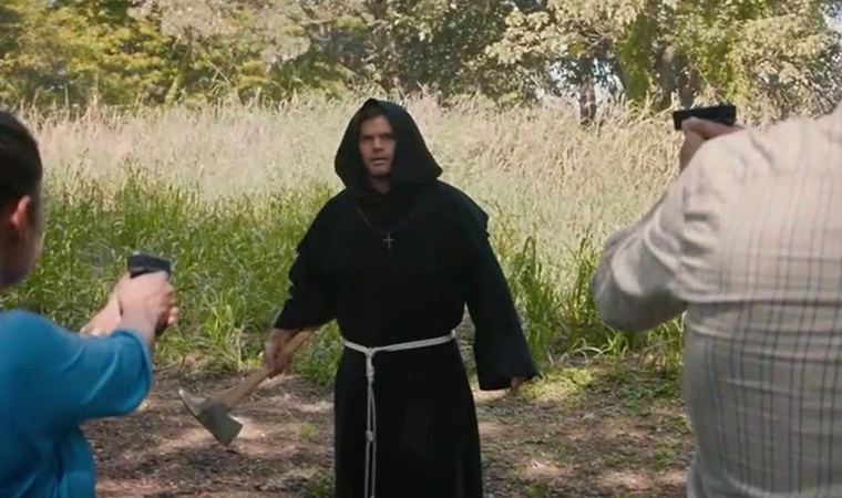 It's not the best picture, but I wanted one where he was holding an axe to look cool.